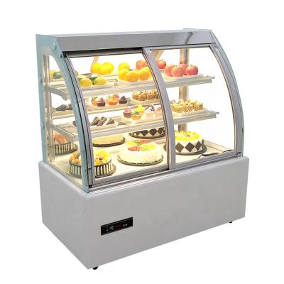 China Counter Type Refrigerated Cake Display Cabinet Single-temperature Bakery Fruit Cake Display Cabinet for sale