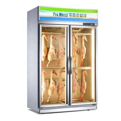 China Single-temperature OEM Stainless Steel 2-Door Duck Hanging Chiller Air Drying Fridge Meat Dryer Refrigerator for sale