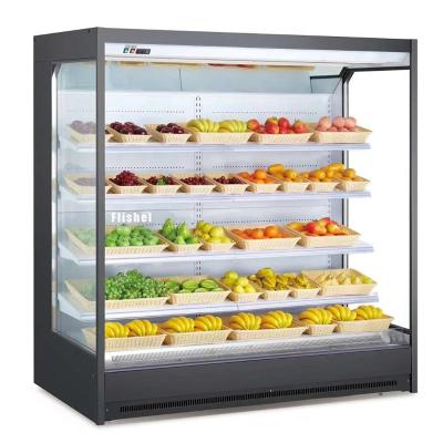 China Commercial Single-temperature Supermarket Refrigerated Open Fruit And Vegetable Display Fridge for sale