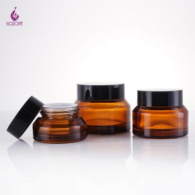 China Eco Friendly Personal Care Face Mask Body Scrub Eco Friendly Body Scrub 30G Face Amber Glass Cream Jar for sale