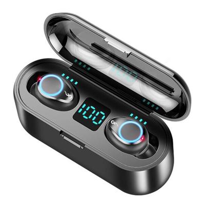 China New F9 Binaural Wireless Earbuds TWS Wireless Headset Touch 5.0 Digital Display With Breathing Light Wholesale for sale