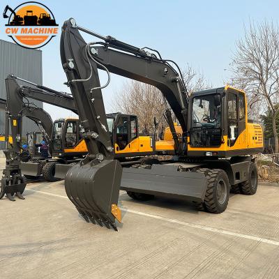 China Construction Digging Earthmoving Machinery 15 Ton Wheel Excavator 20 Ton For Sale for sale