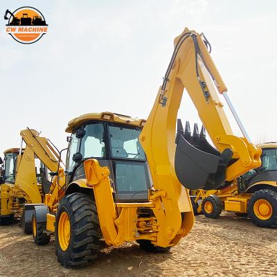 China Factory 4 in 1 Bucket Backhoe Loader 30-25 Backhoe Loader Cummins Engine 82kw Skid Loader Backhoe for sale