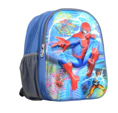 China Custom Waterproof Polyester Kindercartoon Superman Student School Cartoon Bag Backpack Waterproof Schoolbag for sale