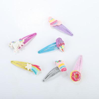 China High Quality Small Hair Accessory Kids Fashion Resin Custom Made Hair Clips Cartoon Model Hair Pins for sale