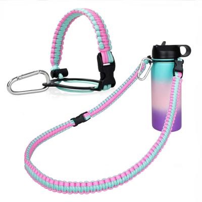 China Rising Handle Fits Wide Mouth Water Bottles Carrier Survival Strap Rope Safety Durable Hydraulic Ring Bracelet for sale