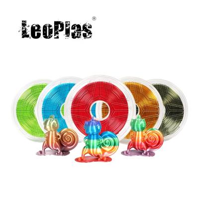 China LeoPlas 1.75mm 1.75mm Metal PLA Metal PLA Shiny Silk Filament 1kg For FDM 3D Printer Pen Consumables Printing Supplies Plastic Material for sale