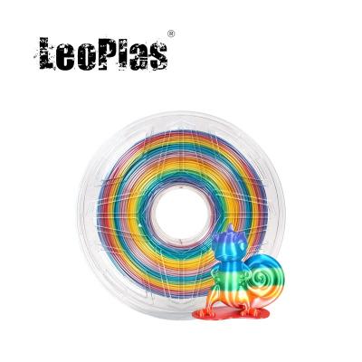 China LeoPlas 1kg 1.75mm Metal Rainbow PLA Silk Shiny Silk Filament for FDM 3D Printer Pen Consumables Printing Supplies Plastic Material for sale