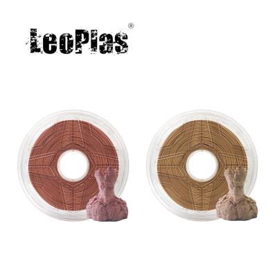 China LeoPlas 1.75mm Woody Woody Wood PLA Filament 1kg for FDM 3D Printer Pen Consumables Printing Supplies Plastic Material for sale