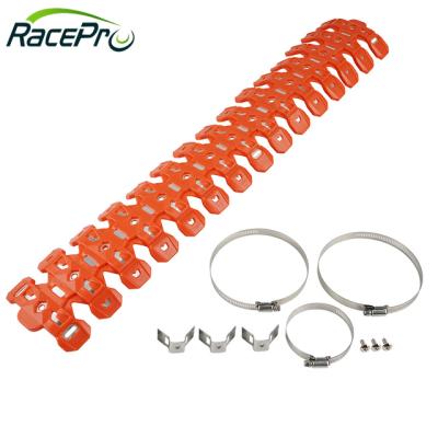 China Easy Install RACEPRO Universal CNC 2 Stroke Motorcycle Exhaust Pipe Guard Motorcycle Exhaust Muffler Pipe Heat Shield Cover Heat Guard for sale