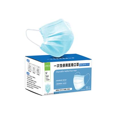 China Hot Selling Melt-Blown Nonwoven Fabric Face Mask Products CE Medical Surgical Mask For Adults for sale