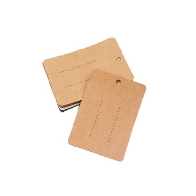 China Ear studs earrings hair clips Blank Kraft paper design and printing LOGO Jewelry card earrings necklace packaging card for sale