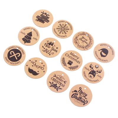 China Ear studs earrings hair clips Christmas hat Kraft paper Cards packaging labels tree snowman moose tag label for sale