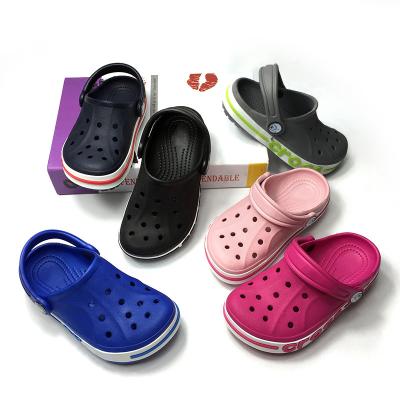 China Round Platform Clog Charms Customized Cushion Kids EVA Mules Garden Clogs Shoes Rubber Slippers Wholesale for sale