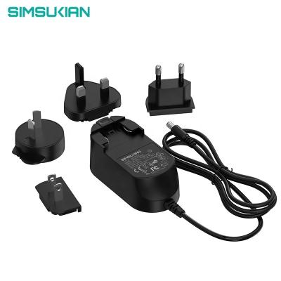 China PC material 14.5v 2.5a interchangeable type ip44 power adapter intertek winna multinational switching adapter for led for sale