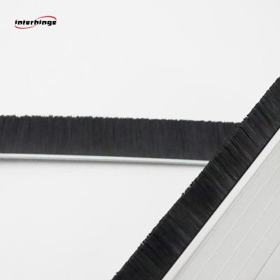 China Aluminum Alloy Modern Garage Door Seal Brush Nylon Plastic Pile Strip Stripping Brush for sale