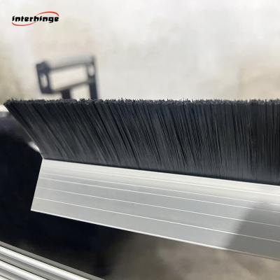 China Long Life Low Cost Customized Strip Good Quality Cleaning Dustproof Aluminum Carrier Strip Antistatic Brush For Windows Door for sale