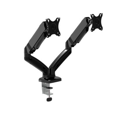 China Aluminum Alloy Gas Spring Aluminum Alloy Dual Display Mount Arm for sale