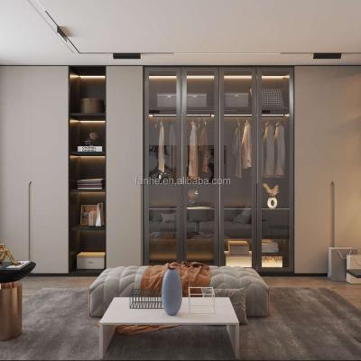 China 2022 Modern Design Eco-friendly MDF Wooden Wardrobe Door For Living Room Changing Room. for sale