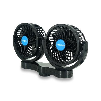 China MITCHELL New Fans 12V/24V Accessories Interior Dual Air Cooling Fan Heads Car Air Cooling Swing Fans for sale