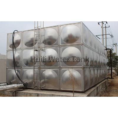 China Hotels Cheap Price Welding 304 Stainless Steel Water Tank 1000 Liter Square Water Tank Rectangular Sectional Insulation for sale