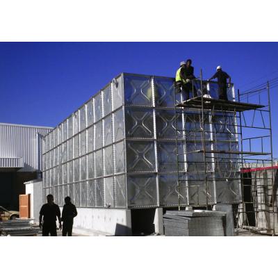 China Hotels Hot Dip Galvanized Pressed Steel Tank Size 30000 Liters Tanques De 15000 Litros Galvanized Waterproof Water Tank for sale