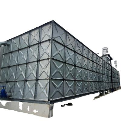 China Hotels HDG Sectional Water Tank Pressed Steel Panel Price Rectangular Hot-dipped Galvanized Steel Water Storage Tank for sale