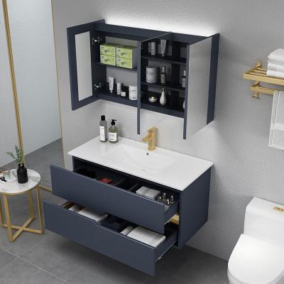 China 2020 Modern Top Selling Customized Wall Mount Design Slate Countertops Cabinet Bathroom, Bathroom Cabinet Vanity for sale