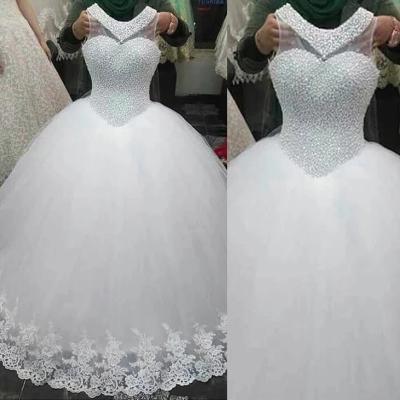 China 2021 breathable new design beading white fashion slim fit bride plus size sleeveless mermaid wedding lace dresses bridal gown for women for sale