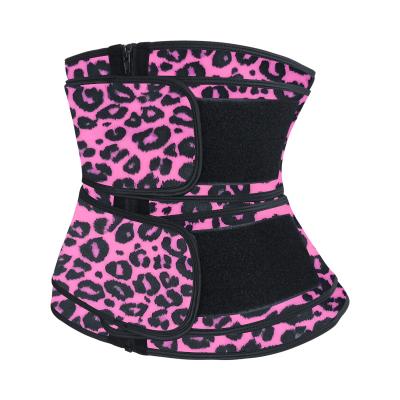 China Hot Selling Floral Print Nylon Slim Trainer Leopard Shapers Waist Trainers 2021 Antibacterial New Steel Bone Tight Belt 4 Summer Fashion for sale