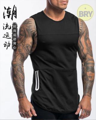 China 2021 Hot Selling QUICK DRY Hot Selling Sports Workout Gym Crewneck Workout Tank Wholesale Fitness Tops Beach Top For Men for sale