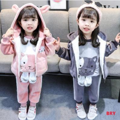 China 2021 New Arrival Breathable Kids Suits Pure Cotton Skin-friendly Sets For Kid Sweater Fleece Lined Vest And Pants For Kids for sale