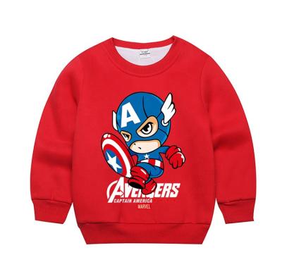 China 2021 Skin-friendly New Arrival Boys Sweater Shirt Breathable Pure Cotton For Kids Captain American Print Avenger Sweater For Boy for sale