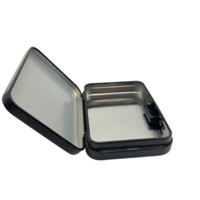 China The product packaging hot matte black square card storage tin portable cigarette holder is made in China for sale