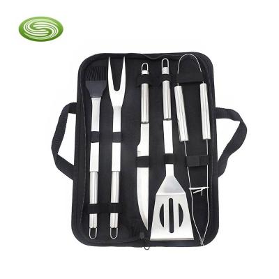 China Easily Cleaned Portable 6 Piece Barbecue Tool Kits Stainless Steel Grill Sets for sale