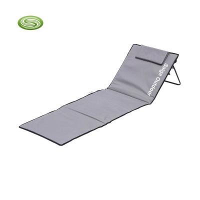 China Oxford Cosomized Beach Chair With Pillow Adjustable Beach Chair Mat With Back Pocket for sale