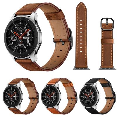 China Luxury Leather Watch Strap Hot Selling Best Quality Leather For Samsung Galaxy Watch 3/4 for sale