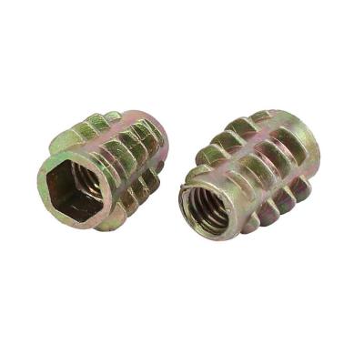 China General Industry Hex Socket Furniture M8 Thread Insert Nut With Zinc Alloy for sale