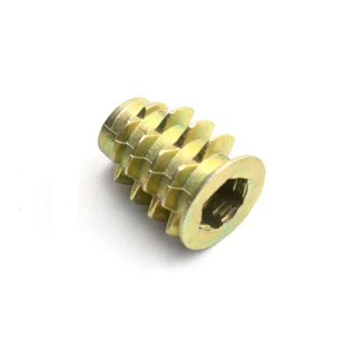 China General Industry Hex Socket Furniture M8 Thread Insert Nut With Zinc Alloy for sale