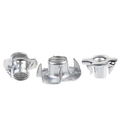 China Steel Grade Galvanized Carbon Steel 4 Metal Insert For DIN1624wood t Nuts for sale