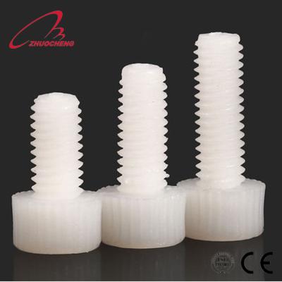 China Cheese Customized Nylon Knurled Thumb Plastic Head Screw For Adjustable Size M3 for sale