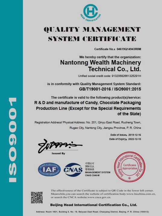 ISO9001 - Nantong Wealth Machinery Technical Co., Ltd.