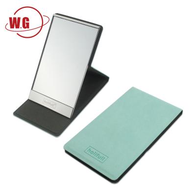 China Single Sided Folding Lighted Flip Makeup Mirror Desktop Makeup Mirror Bag Easy To Carry Desktop Dormitory Makeup Mirror for sale