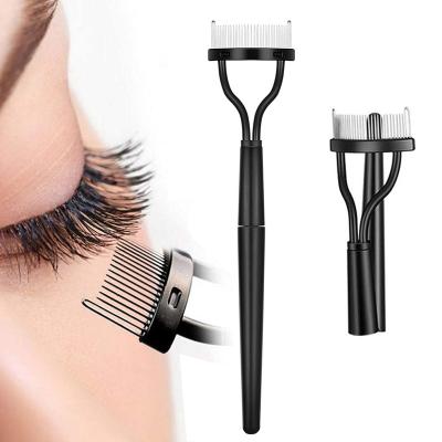 China Foldable Logo Eyelash Comb Eyelash Brush Curler Eyelashes Makeup Tool Customizable Mascara Applicator Makeup Curler Separator for sale