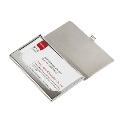 China Business Card Butterfly Design Metal Mirror Rectangle Steel Business Card Case for sale