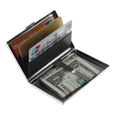 China New arrival stainless steel business card rfid blocking credit card case, credit card holder for sale