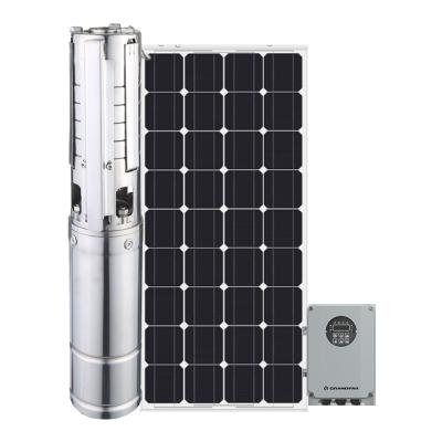 China Family Homes GRANDFAR 4SSP Series 4 Inch 0.5hp 1Hp 1.5hp 2hp Solar Powered Deep Well Pump System Solar Water Pump for sale