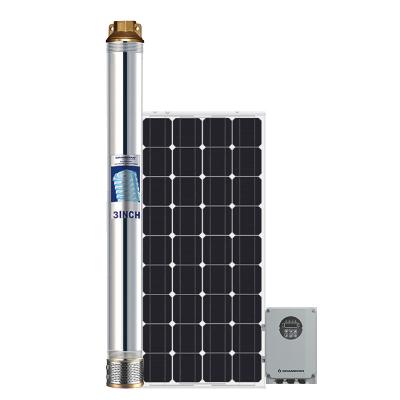 China Family Homes Grandfar 3Ssd Series 3 Inch 0.5Hp 0.75Hp 1.0Hp 2.0Hp Solar Well Pump System Inch 0.5Hp 0.75Hp 1.0Hp 2.0Hp Solar Submersible Water Pump for sale