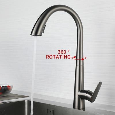 China Pull Out New Style 304 Spray Stainless Steel Faucet Pull Out Hot And Cold Mixed Sink Kitchen Faucet Faucet With Two Water Modes for sale