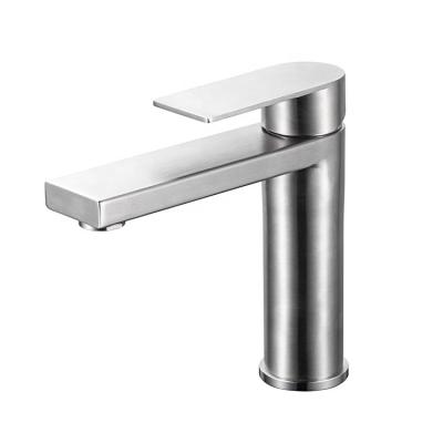 中国 Metered Faucets 304 Stainless Steel Basin Faucets Hot And Cold Basin Mixer Tap Deck Mounted Basin Faucet For Bathroom 販売のため